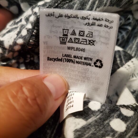 I-N-C Black & White Sleeveless Tank Top with Gathered Waist   Plus Size 2X NWT - Picture 7 of 7